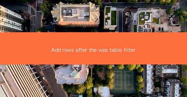 Add rows after the wps table filter
