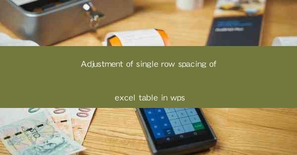Adjustment of single row spacing of excel table in wps