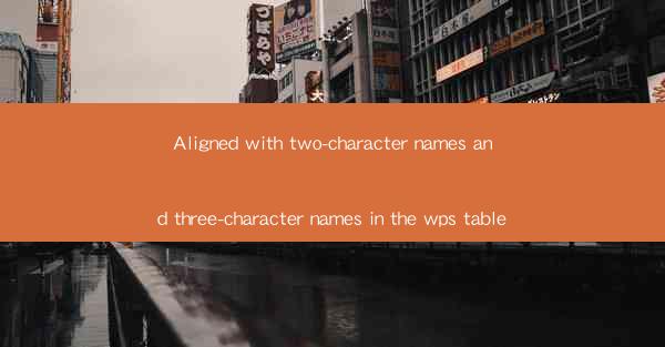 Aligned with two-character names and three-character names i