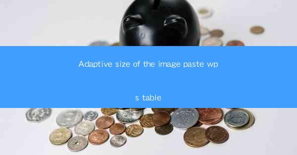Adaptive size of the image paste wps table