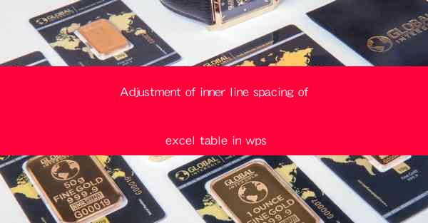Adjustment of inner line spacing of excel table in wps