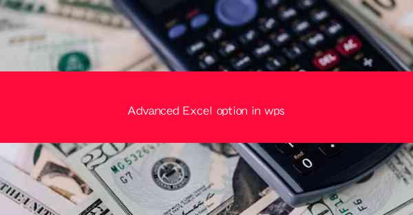 Advanced Excel option in wps