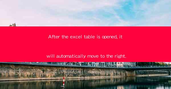 After the excel table is opened, it will automatically move