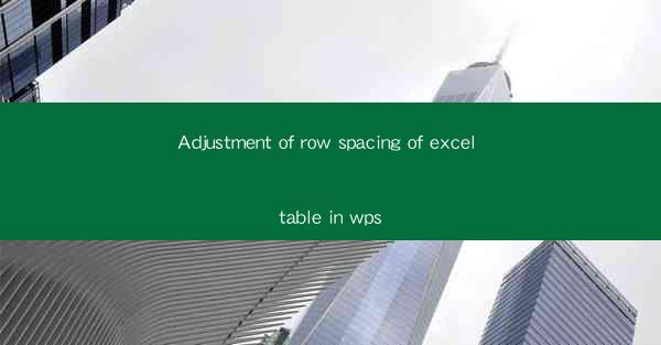 Adjustment of row spacing of excel table in wps
