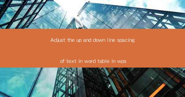 Adjust the up and down line spacing of text in word table in