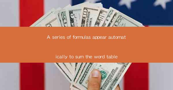 A series of formulas appear automatically to sum the word ta