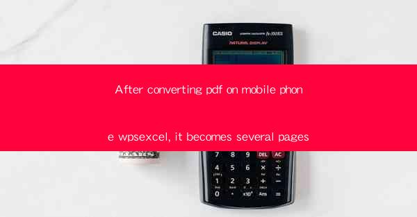 After converting pdf on mobile phone wpsexcel, it becomes se
