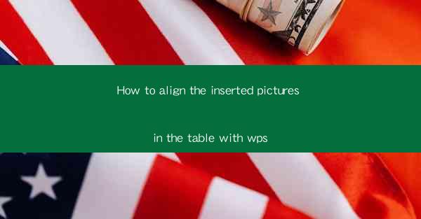 How to align the inserted pictures in the table with wps