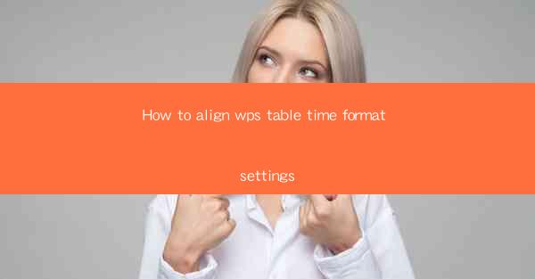 How to align wps table time format settings