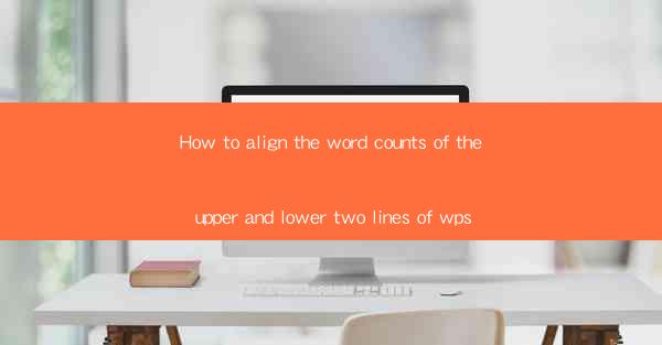 How to align the word counts of the upper and lower two line