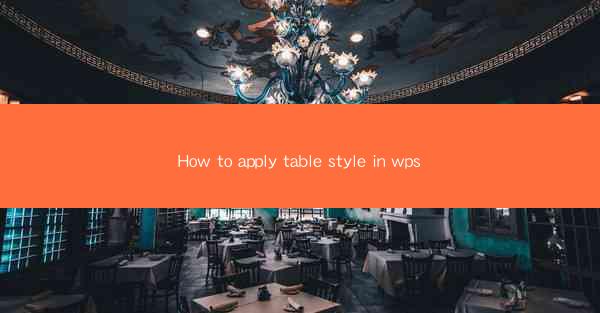 How to apply table style in wps