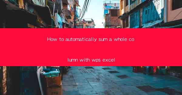 How to automatically sum a whole column with wps excel