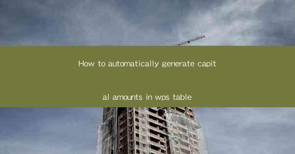 How to automatically generate capital amounts in wps table