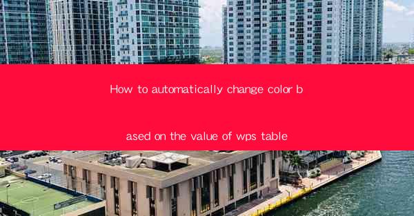 How to automatically change color based on the value of wps