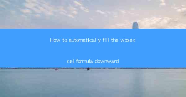 How to automatically fill the wpsexcel formula downward