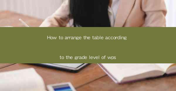 How to arrange the table according to the grade level of wps