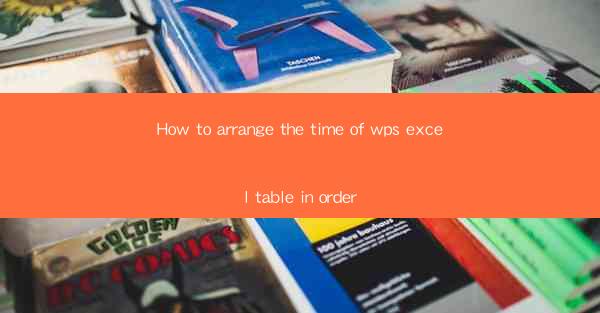 How to arrange the time of wps excel table in order