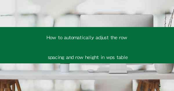 How to automatically adjust the row spacing and row height i