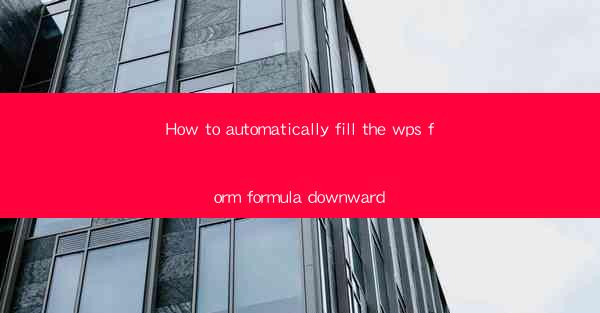 How to automatically fill the wps form formula downward