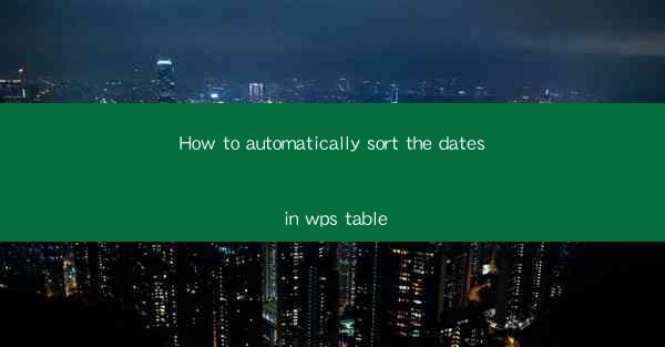 How to automatically sort the dates in wps table