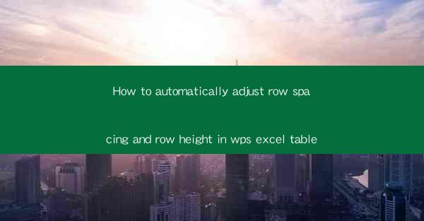 How to automatically adjust row spacing and row height in wp