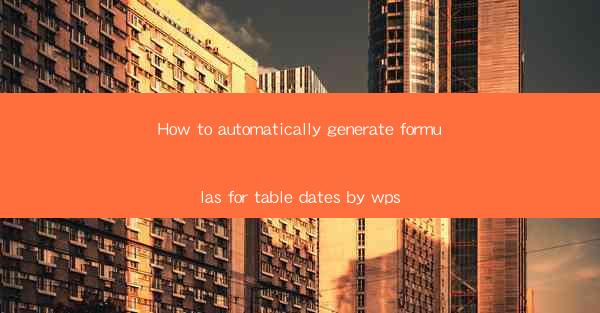 How to automatically generate formulas for table dates by wp