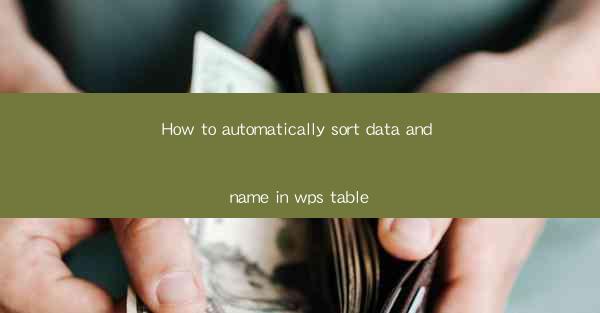 How to automatically sort data and name in wps table